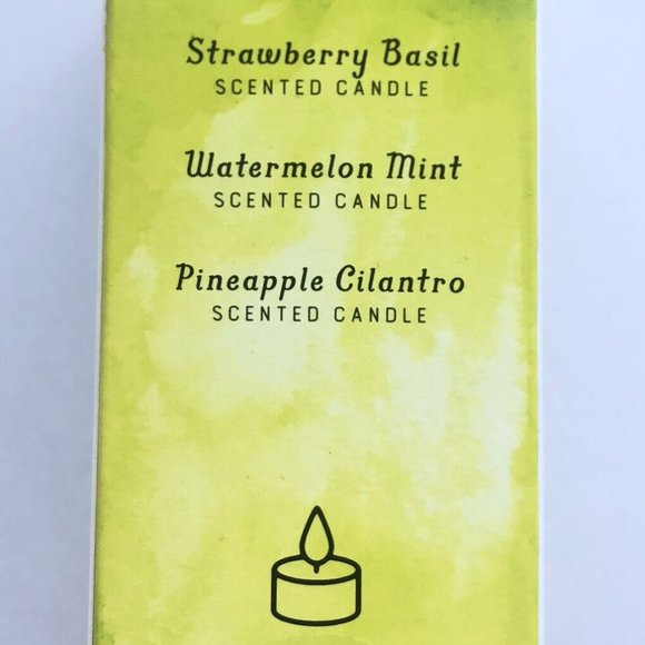 Trader Joes Scented Candle Trio NIB Strawberry, Watermelon, Pineapple Ltd Editio - Picture 2 of 5